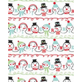 Gift Wrap (24"x100') RETRO SNOWMAN